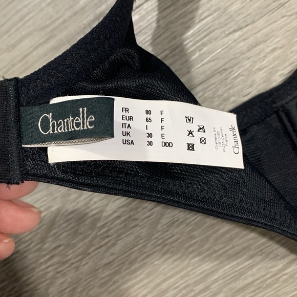 Chantelle Black Full Coverage Underwire Bra size 30DDD - Picture 7 of 8